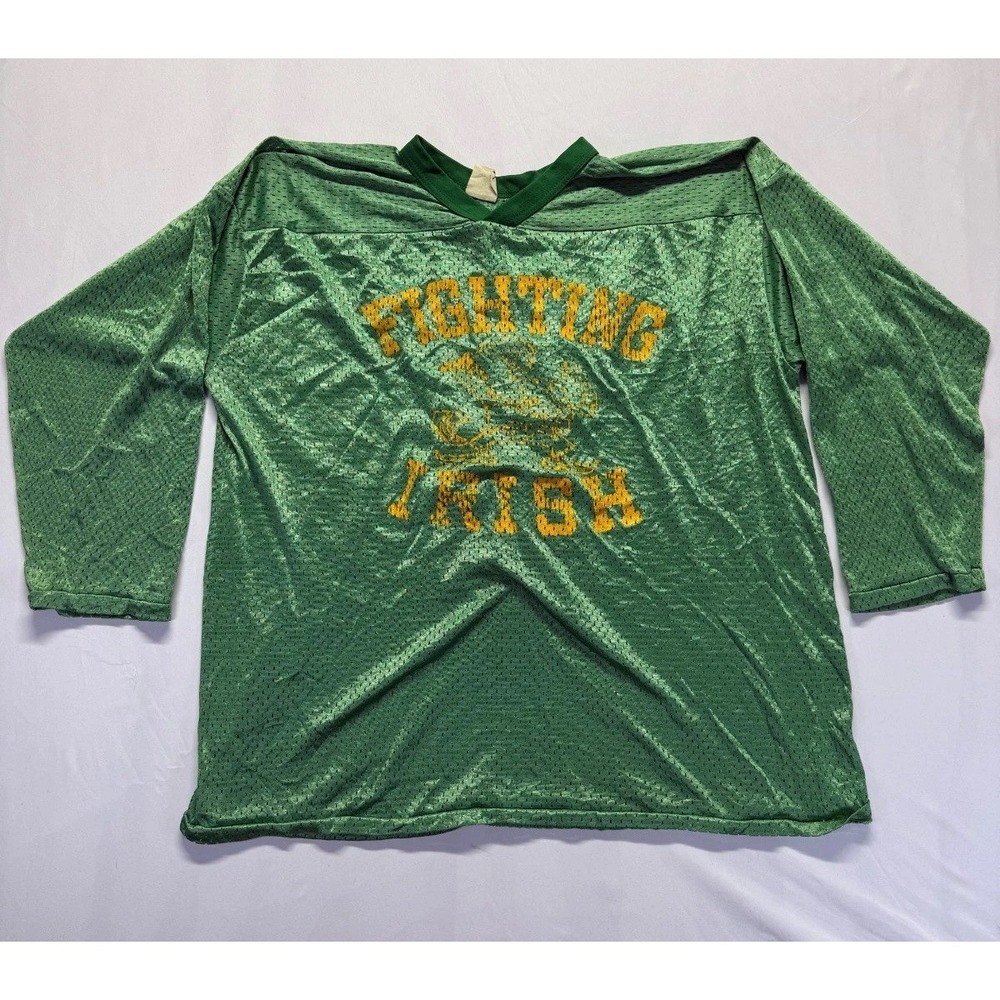 Notre Dame Fighting Irish Jersey Mens Large Green McSenkis #5 Don Alleson NCAA